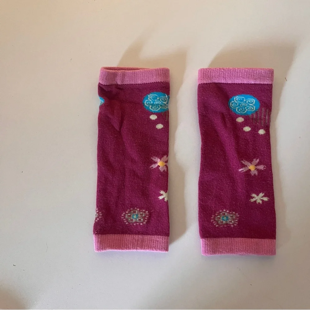 Pink Floral Kids Leg Warmers